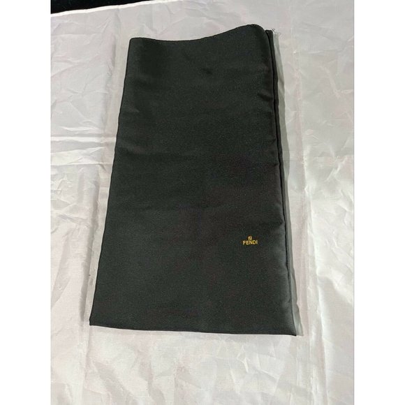 FENDI Storage Drawstring Dust Bag Polyester Black 15" x 8.3" - Picture 3 of 7